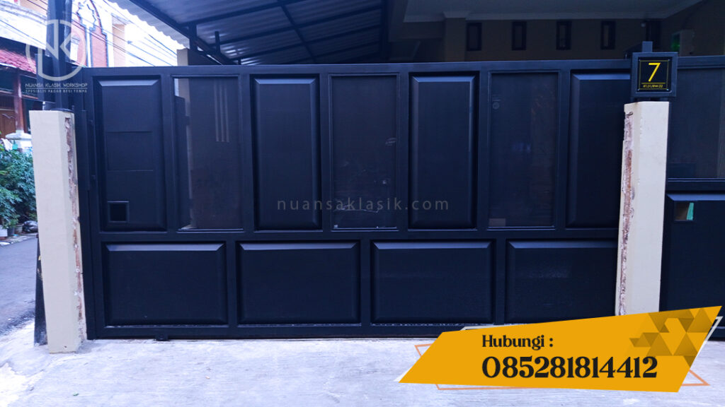 pagar minimalis plat besi tomang