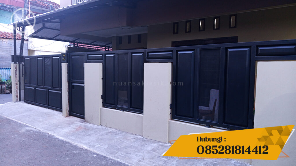 pagar minimalis plat besi tomang